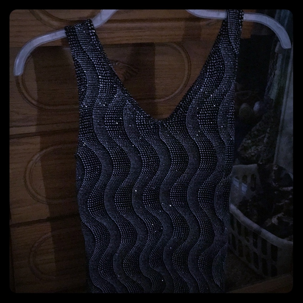 Glittery tank with matching jacket